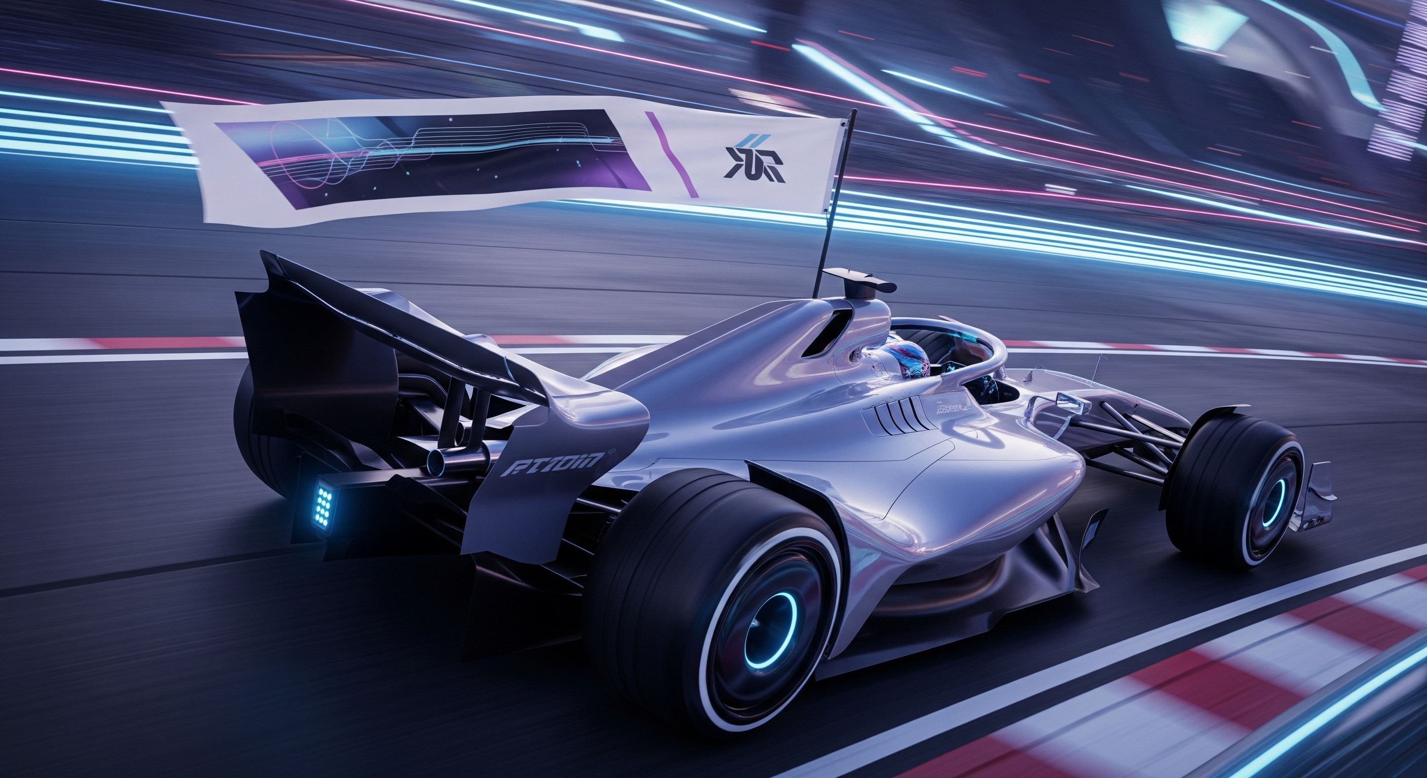 Conceptual image of Future Formula 1 Technology with AI integration